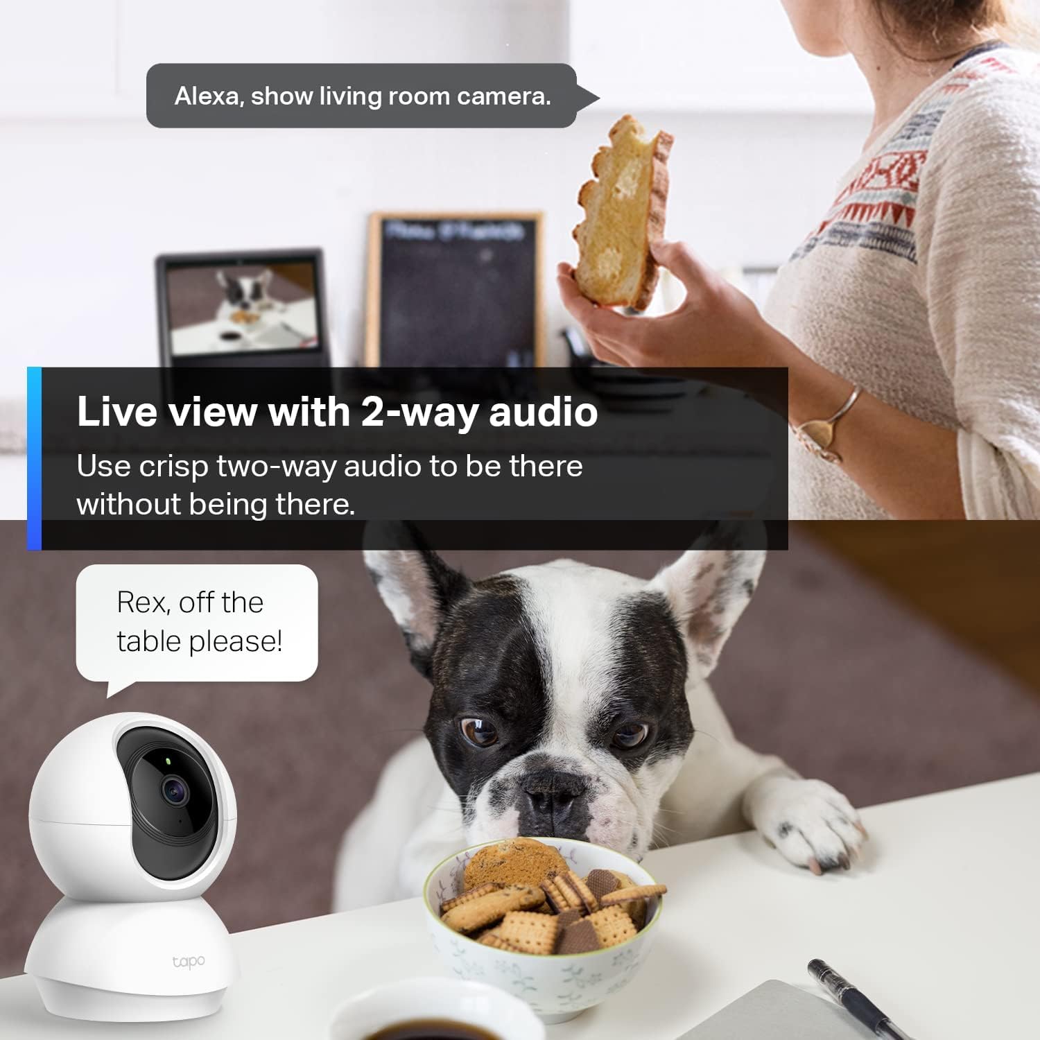TP-Link Tapo Smart Pan/Tilt Indoor Security Camera, 360° Motion Tracking, 1080p Full HD WiFi Camera for Pet/Baby, Night Vision, 2-Way Audio, 128 GB Local Storage, Works w/Alexa & Google (Tapo C200) 🍁 All In One Marketplace Canada