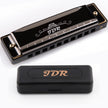 JDR Harmonica C, Blues armonica Key of C 10 Hole 20 Tone with Case Mouth Organ Standard Diatonic for Kids Beginner Adults Professional Player Teacher Parents Students Black New Year Gift 🍁 All In One Marketplace Canada