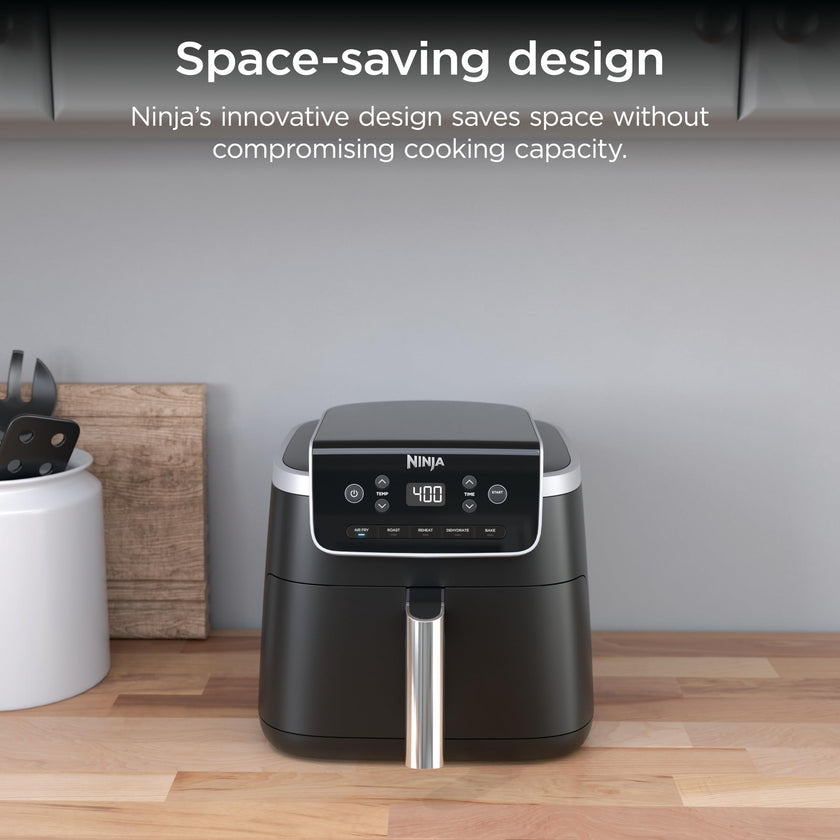 Ninja Air Fryer Pro 5-in-1, 5 QT Capacity, Air Fry, Bake, Roast, Reheat, and Dehydrate, Air Crisp Technology, Nonstick Basket & Crisper Plate, Grey, AF142C 🍁 All In One Marketplace Canada