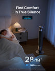 DREO Tower Fan for Bedroom, 90° Oscillating Standing Fans for Room with 4 Speeds, 3 Modes, 28dB Quiet for Sleep, 26ft/s Velocity, 8H Timer, Remote, Living Room, Office, Home, Black 🍁 All In One Marketplace Canada