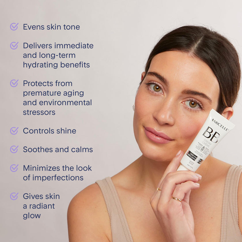 Marcelle BB Cream Beauty Balm, Medium, Tinted Moisturizer, Skin Enhancer, Lightweight, Hydrating, Hypoallergenic, Non-Comedogenic, Fragrance-Free, Paraben-Free, Oil-Free, Cruelty-Free, 45 mL 🍁 All In One Marketplace Canada