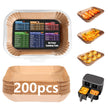 200PCS Air Fryer Liners for Ninja: Higher Non-Stick Disposable Parchment Paper Liner for Ninja DZ201/DZ401 Dual Airfryer Baking - Food Grade Ninja Air Fryer Accessories - Rectangle 8.6 x 5.5 inch 🍁 All In One Marketplace Canada