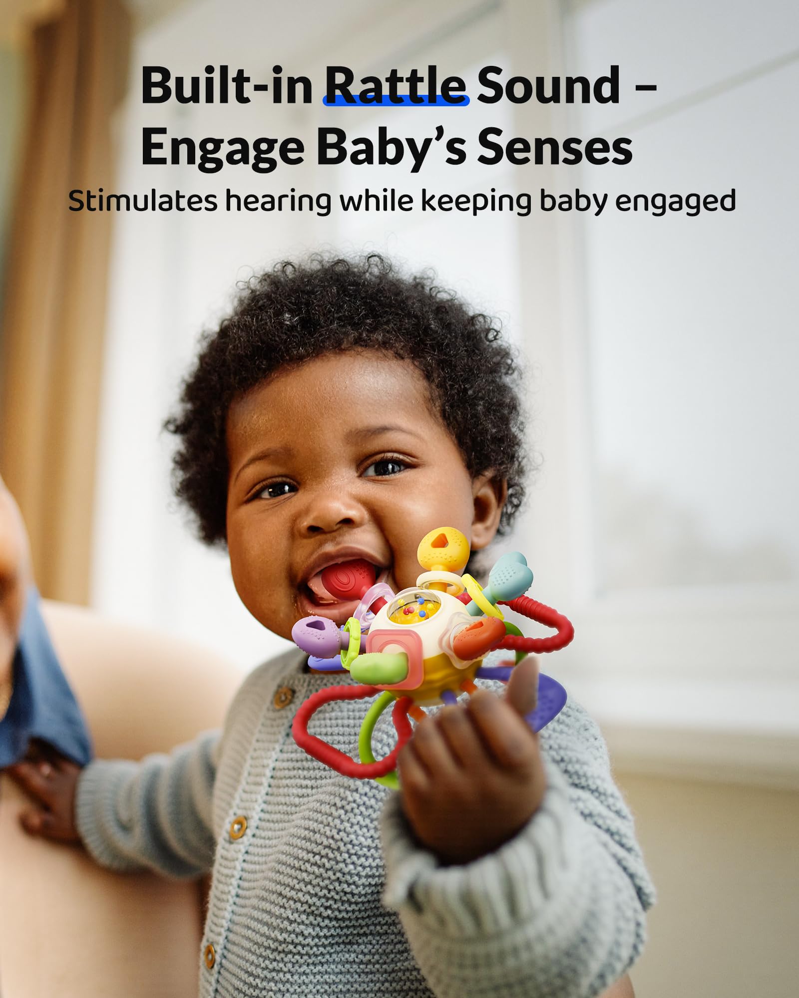Infinno Baby Teething Toy for 3-12 Months with Pull Ring Spinner 🍁 All In One Marketplace Canada