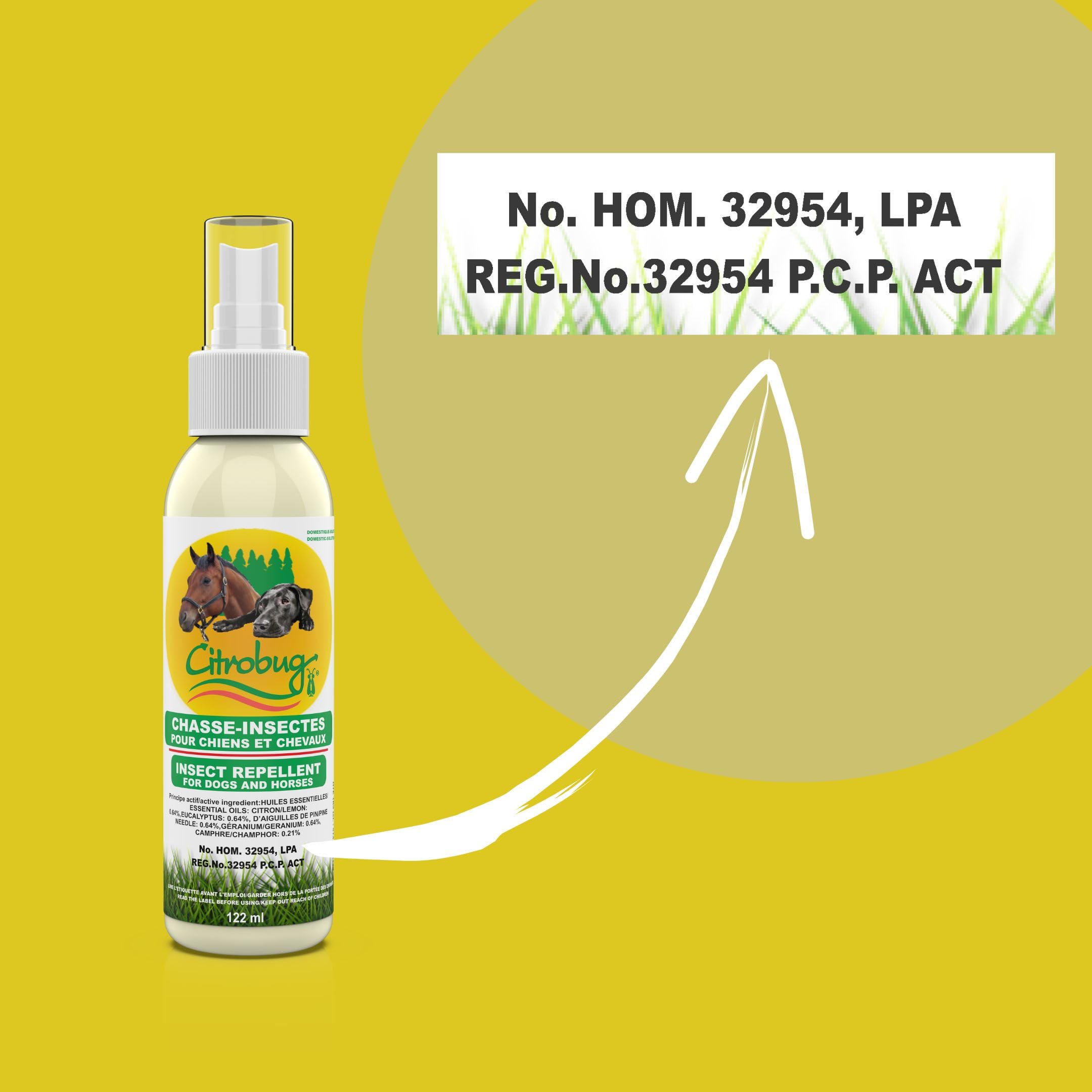 Citrobug Essential Oils Based Insect Repellent for Dogs and Horses - No Deet, 122 ml 🍁 All In One Marketplace Canada