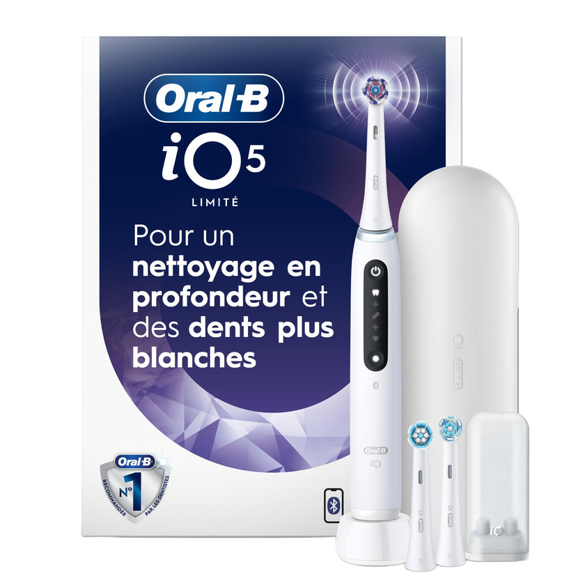Oral-B iO Series 5 Limited Electric Toothbrush with (3) Brush Head, Rechargeable, White 🍁 All In One Marketplace Canada