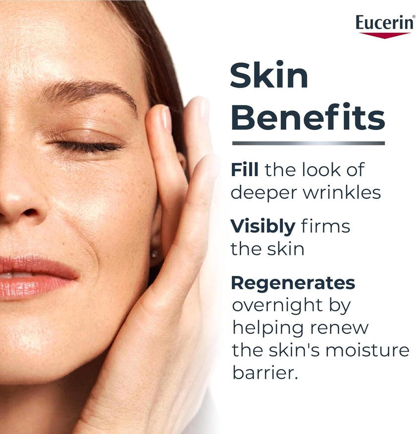 Eucerin Anti-Wrinkle Regenerating Face Night Cream, Hyaluronic Acid, 50mL 🍁 All In One Marketplace Canada