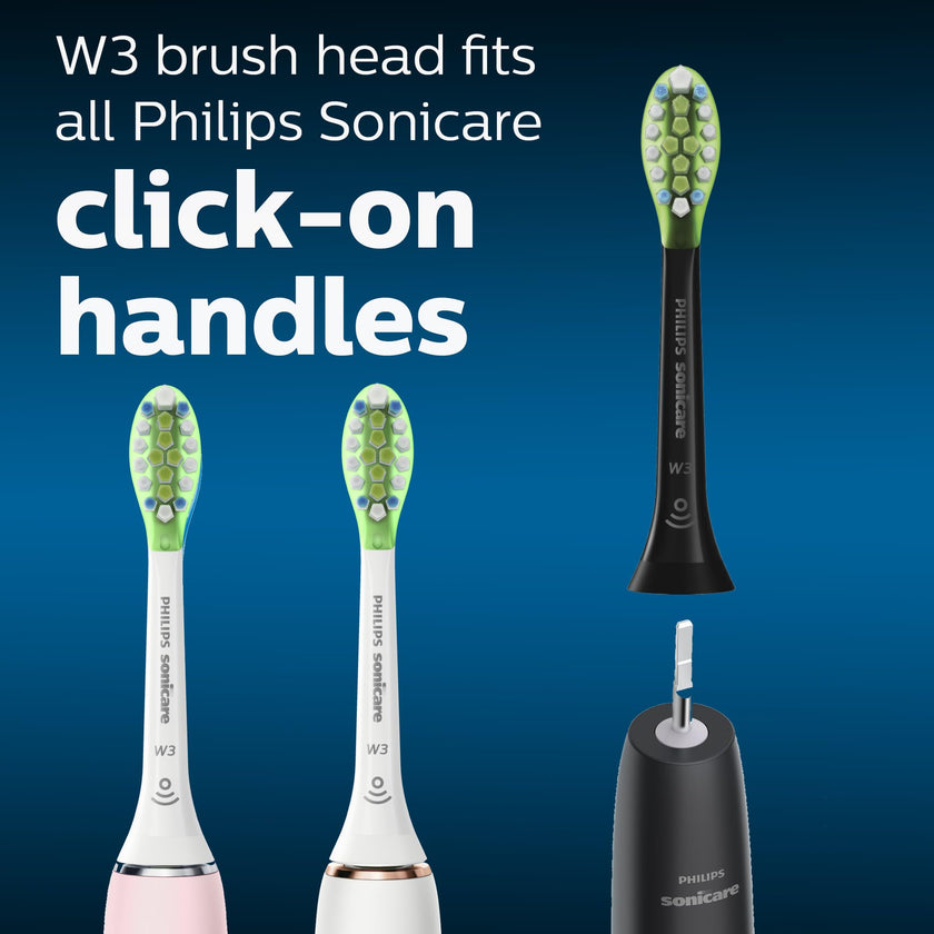 Philips Sonicare W3 Whitening Brush Heads, 2-Pack, 6 Month Supply, Black 🍁 All In One Marketplace Canada
