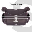 Diono Solana 2022, No Latch, Single Backless Booster Car Seat, Lightweight, Machine Washable Covers, Cup Holders, Black 🍁 All In One Marketplace Canada