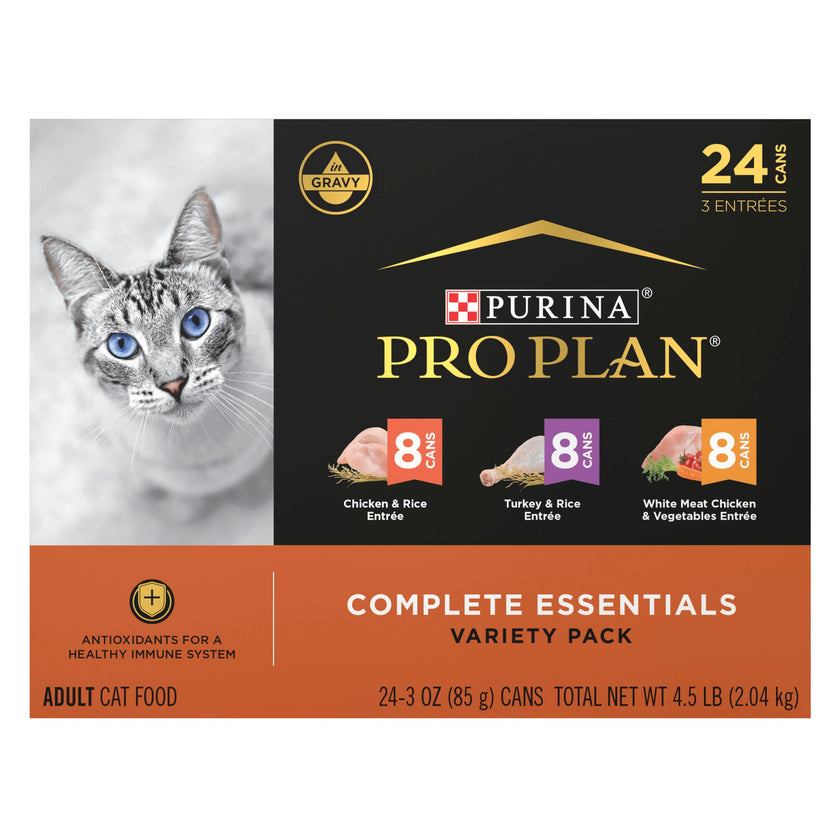 Purina Pro Plan 24 Count Wet Cat Adult Chicken & Turkey Entrees Variety Pack, 3 oz 🍁 All In One Marketplace Canada