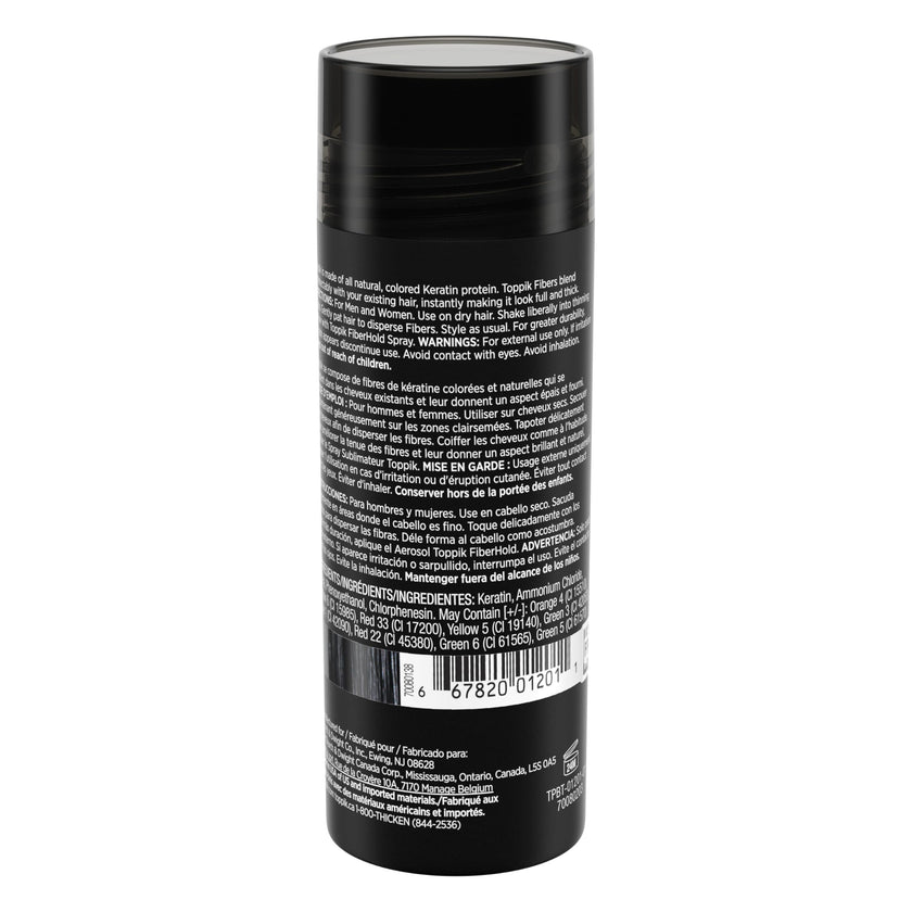 TOPPIK Hair Building Fibers, Black, VALUE SIZE 27.5 g, Fill In Fine or Thinning Hair, Instantly Thicker Looking, Multiple Shades for Men & Women 🍁 All In One Marketplace Canada