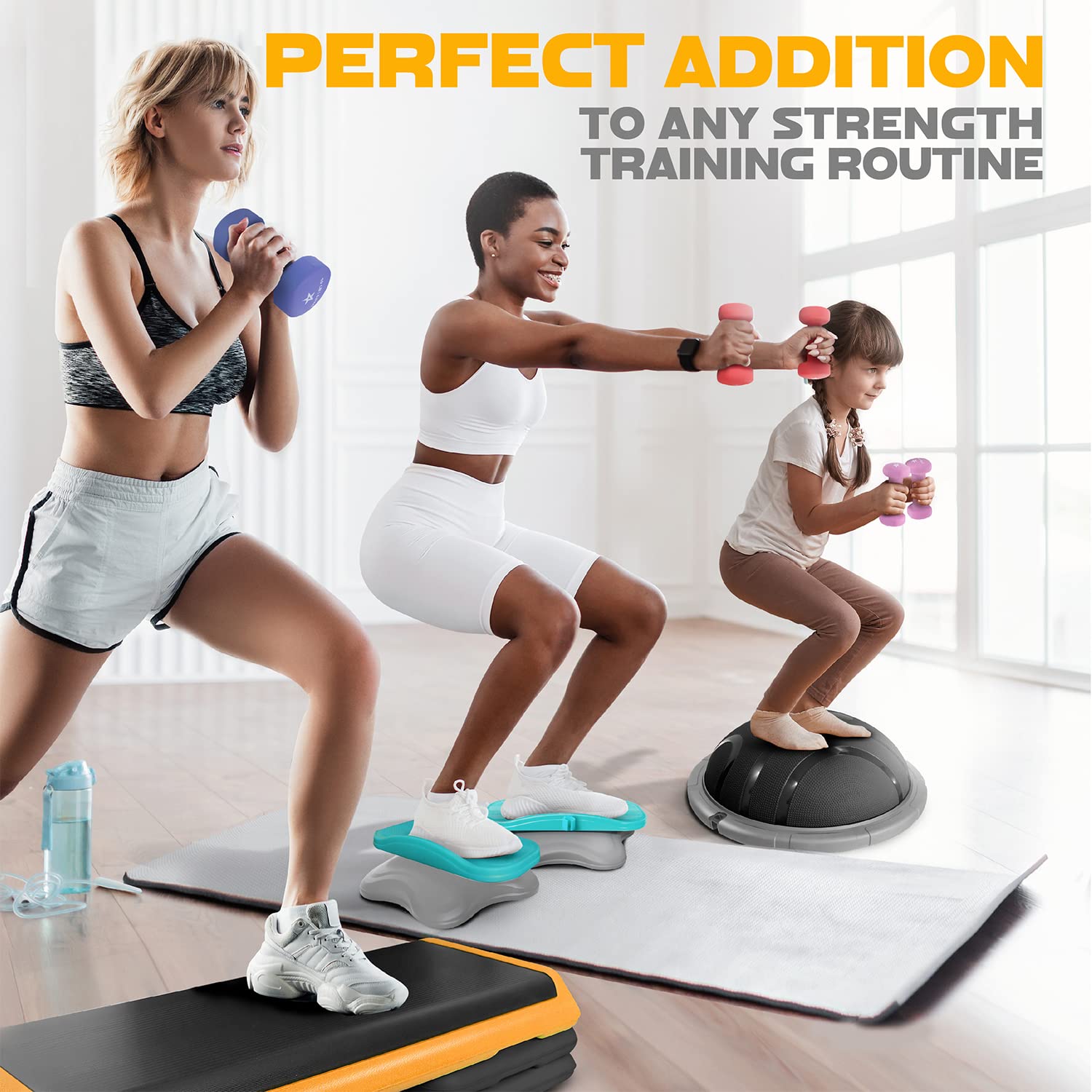 Yes4All Dumbbell Neoprene, poids et haltere, Weight Set, Hand Weights for Women, Dumbbells Pair, Free Weights (Orange - 8lbs) 🍁 All In One Marketplace Canada