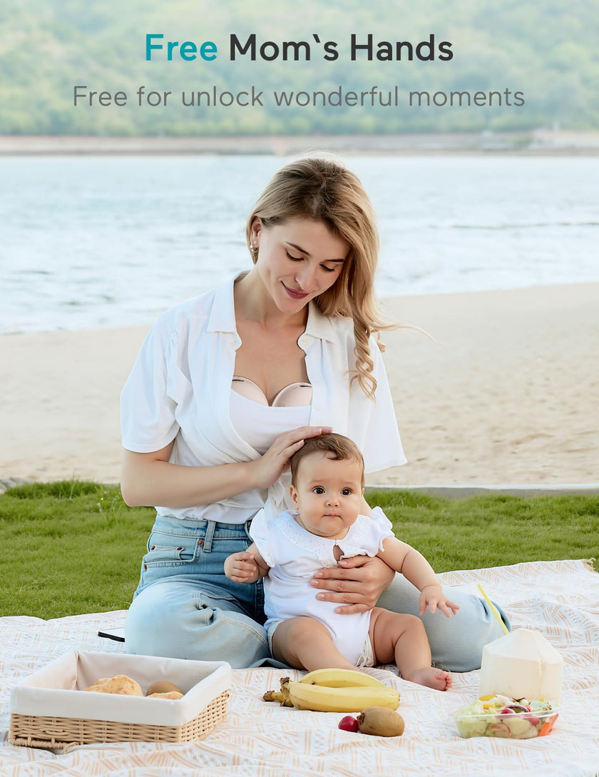 Paruu P16 Wearable Breast Pump, Hands-Free Portable Electric Breast Pump with 4 Modes & 12 Suction Levels, 309mmHg Max Powerful Suction, 19/21/24mm Flange Inserts, Wireless Breastfeeding Pump, 2 Pack 🍁 All In One Marketplace Canada