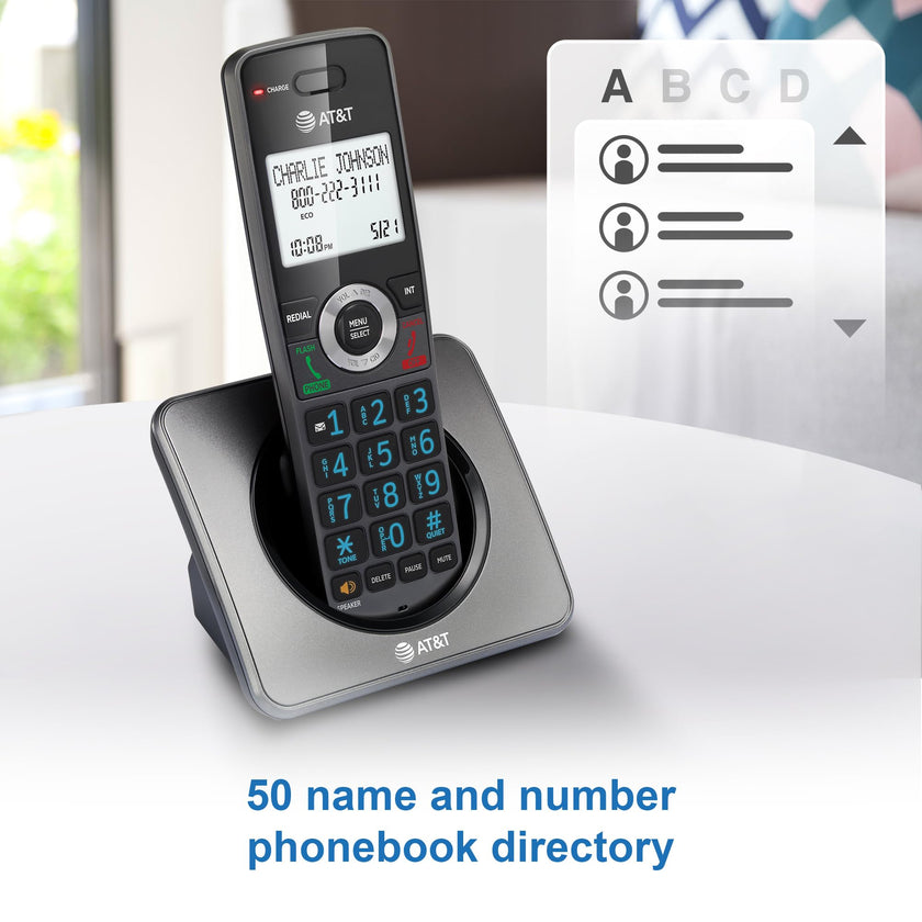 AT&T GL2101-2 DECT 6.0 Cordless Home Phone 2-Handset with Call Block, Caller ID, Full-Duplex Handset Speakerphone, 2