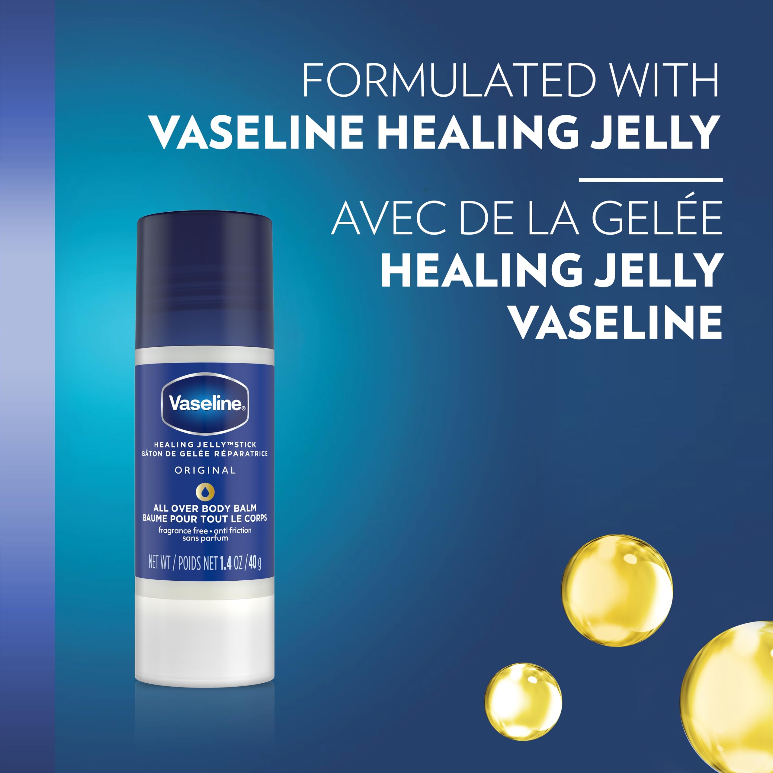 Vaseline All Over Jelly Balm Stick Healing Jelly Skin Care Unscented 40g (Pack of 3) 🍁 All In One Marketplace Canada