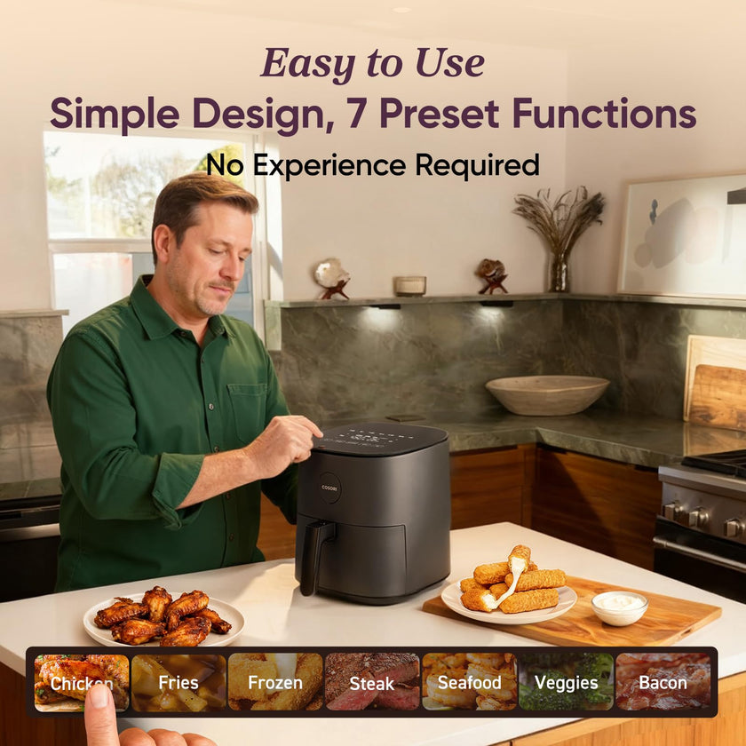Cosori Air Fryer 5Qt (4.7L), 9-in-1, Up to 450°F, Quiet Operation, Nonstick 🍁 All In One Marketplace Canada