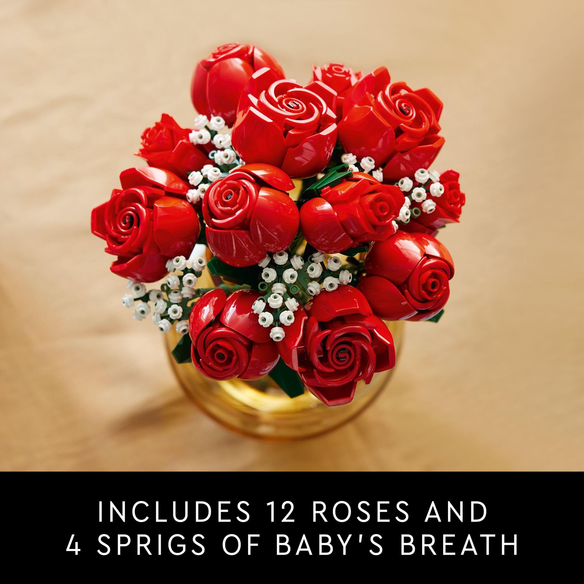 LEGO Botanicals Bouquet of Roses Artificial Flowers - Fake Red Roses Building Set for Adults, Ages 18+ - Gifts for Birthdays - Home Decor for Table Display - 10328 🍁 All In One Marketplace Canada
