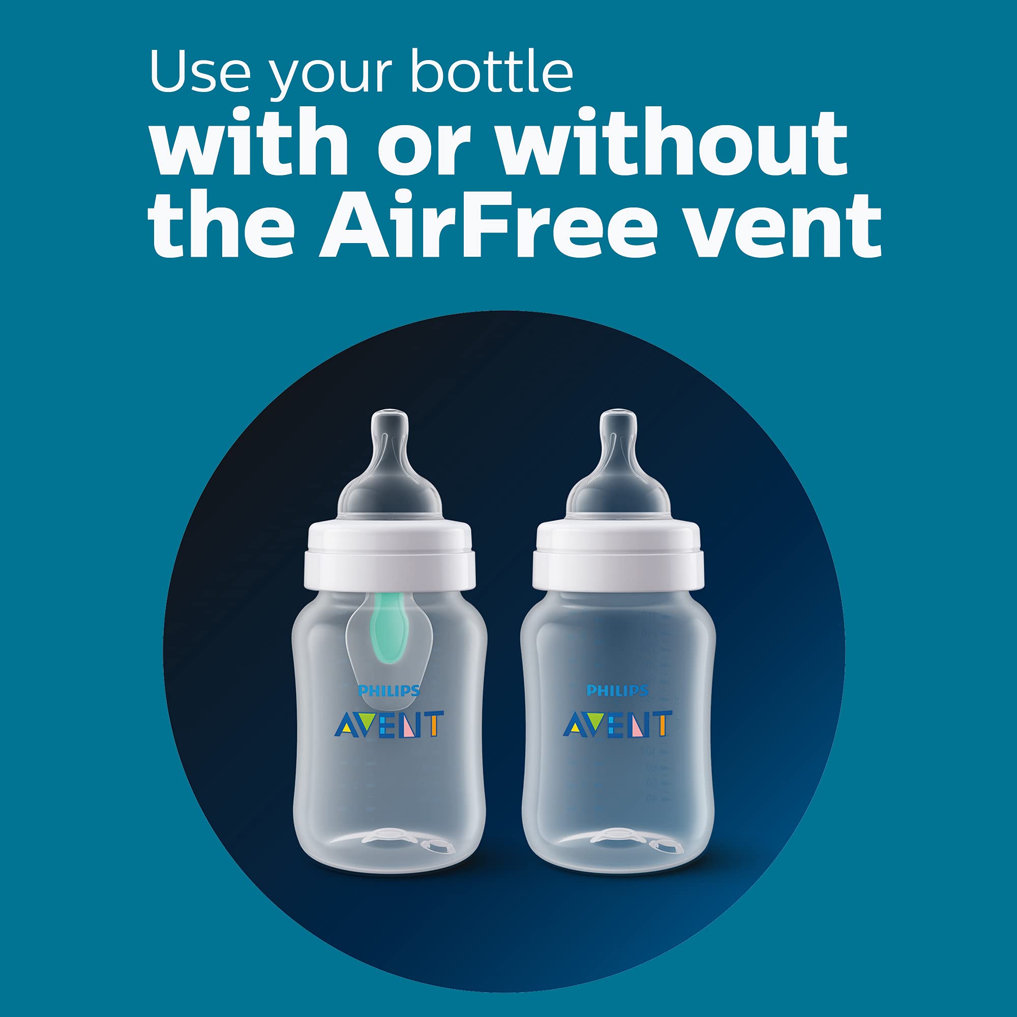 Philips Avent Anti-Colic Bottle with AirFree Vent, 4oz, with Flow 1 Nipples, 0m+, 4pk, Clear, SCY701/04 🍁 All In One Marketplace Canada