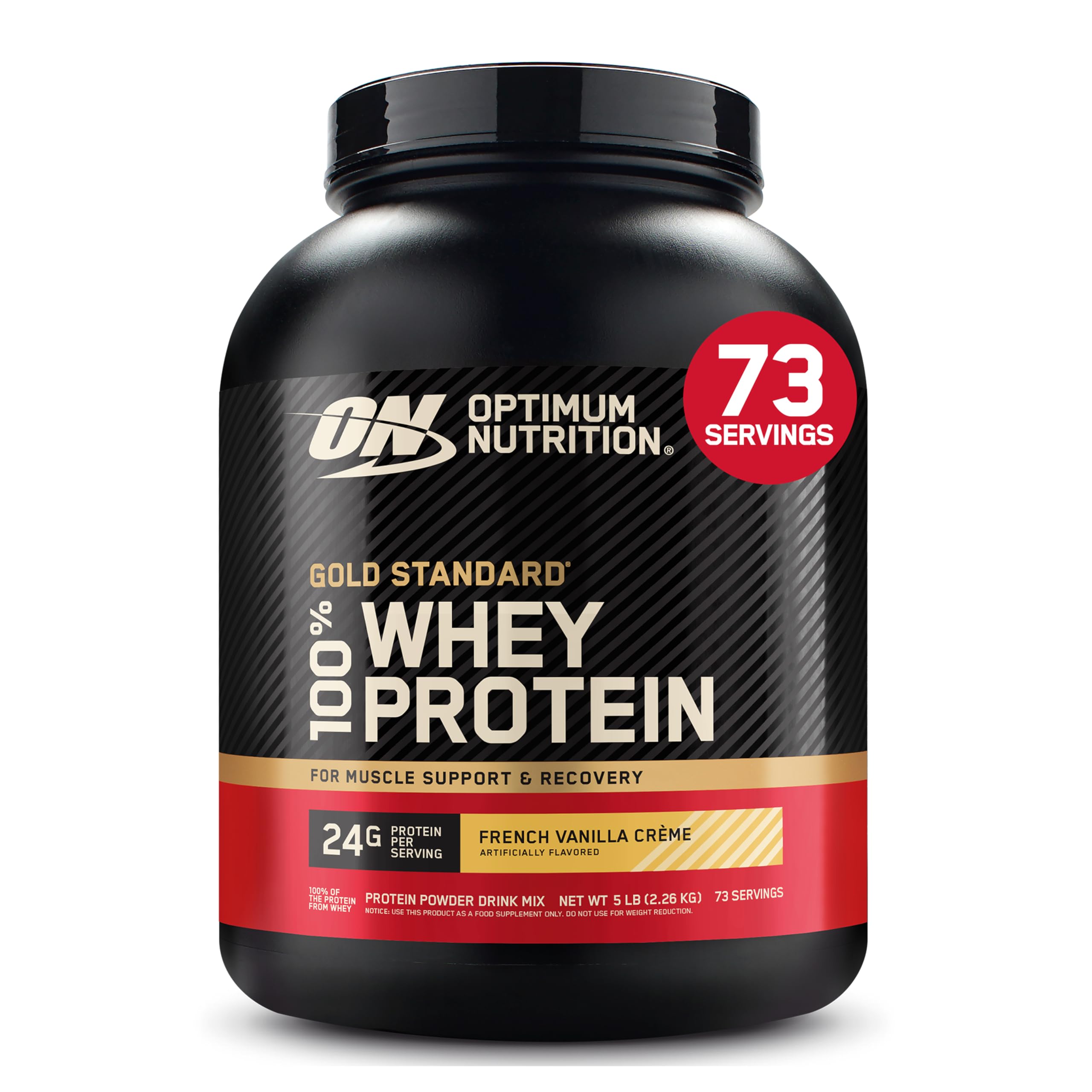Optimum Nutrition Gold Standard 100% Whey Protein Powder, 2.270g - French Vanilla - 73 servings (packaging may vary) 🍁 All In One Marketplace Canada