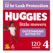 Disposable Baby Diapers Size 4 - Huggies Little Movers, 120ct, Mega Colossal Pack 🍁 All In One Marketplace Canada