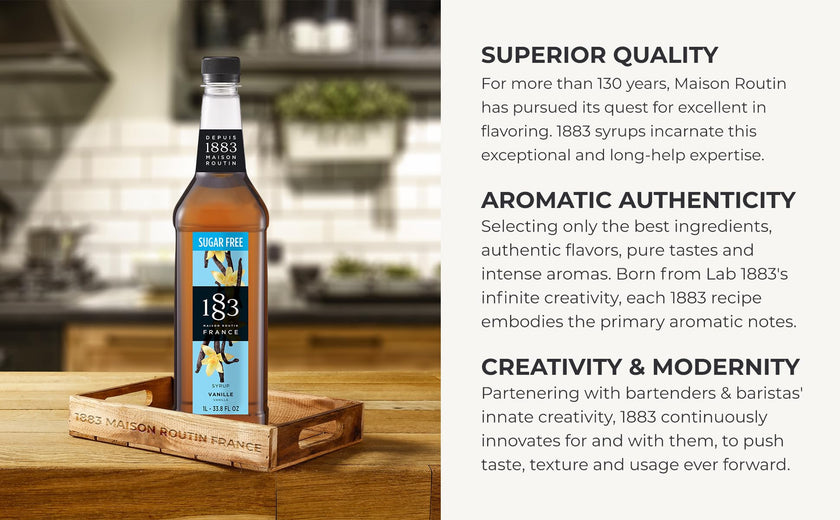 Maison Routin 1883 Sugar Free Vanilla Syrup, Pet Bottle 1000 Milliliter 🍁 All In One Marketplace Canada