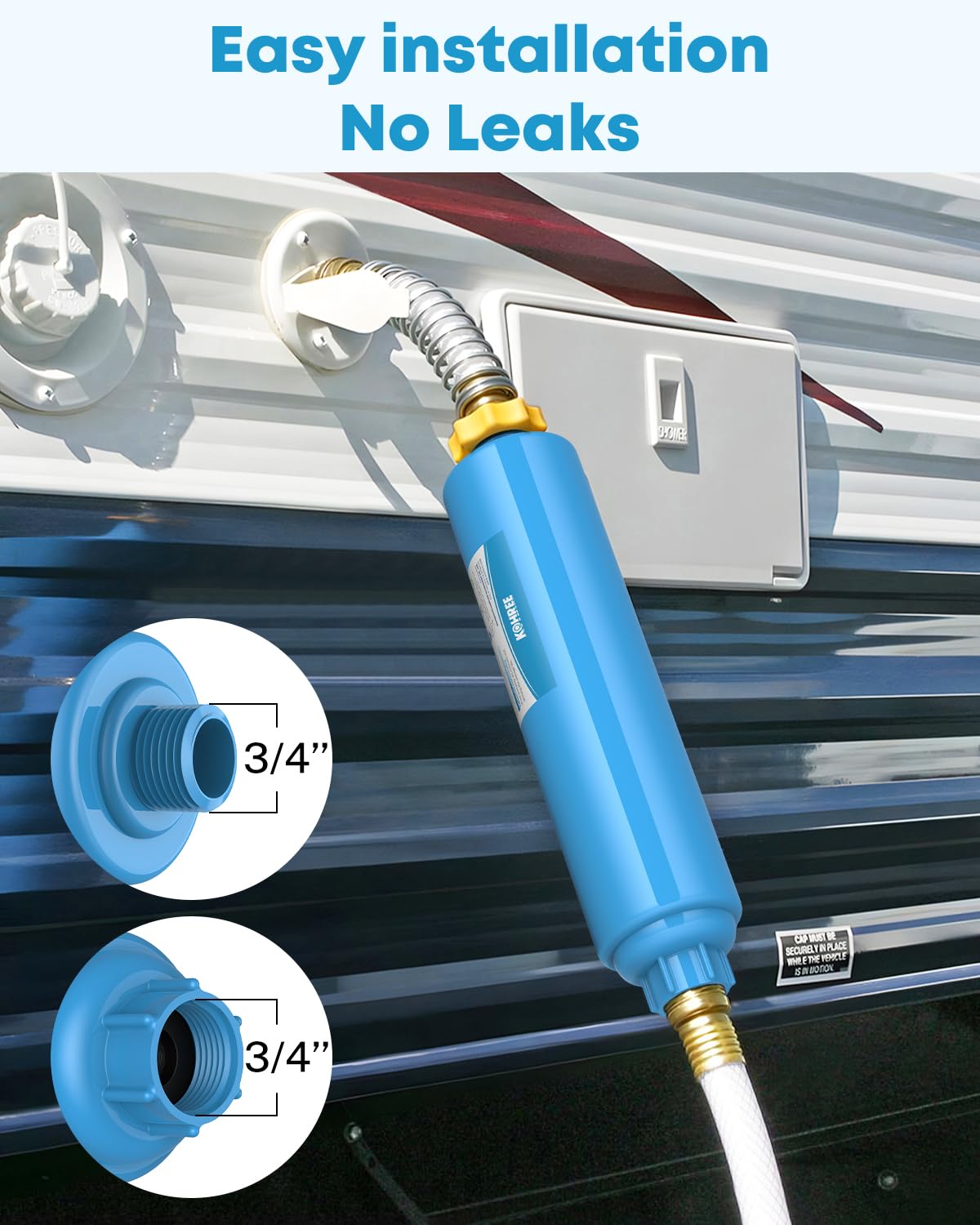 Kohree RV Water Filter, NSF Certified Inline Water Filter, BPA Free, 2 Pack 🍁 All In One Marketplace Canada