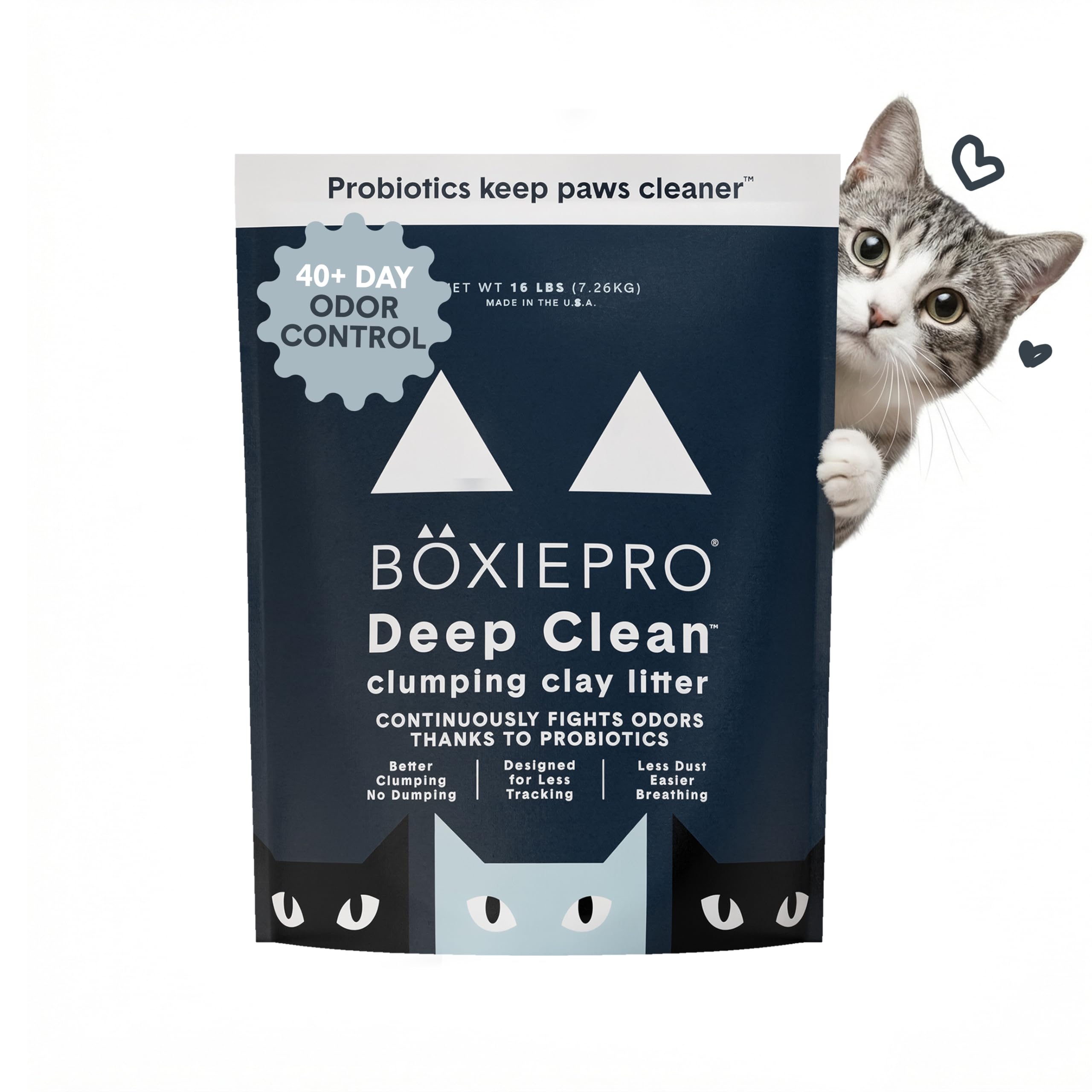 Boxie® Probiotic Cat Litter 40 Day Natural Odor Control, 16lb Clumping Kitty Litter (Clay) 🍁 All In One Marketplace Canada