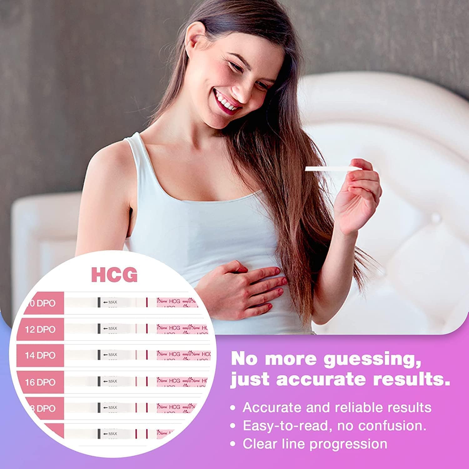 Easy@Home 100 Ovulation & 20 Pregnancy Test Strips Kit: Accurate Fertility Tests - Powered by Premom App OPK | 100 LH + 20 HCG 🍁 All In One Marketplace Canada