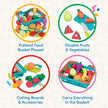 Battat Play Food Farmers Market Produce Basket, 37-Piece Green Set, Playset 🍁 All In One Marketplace Canada