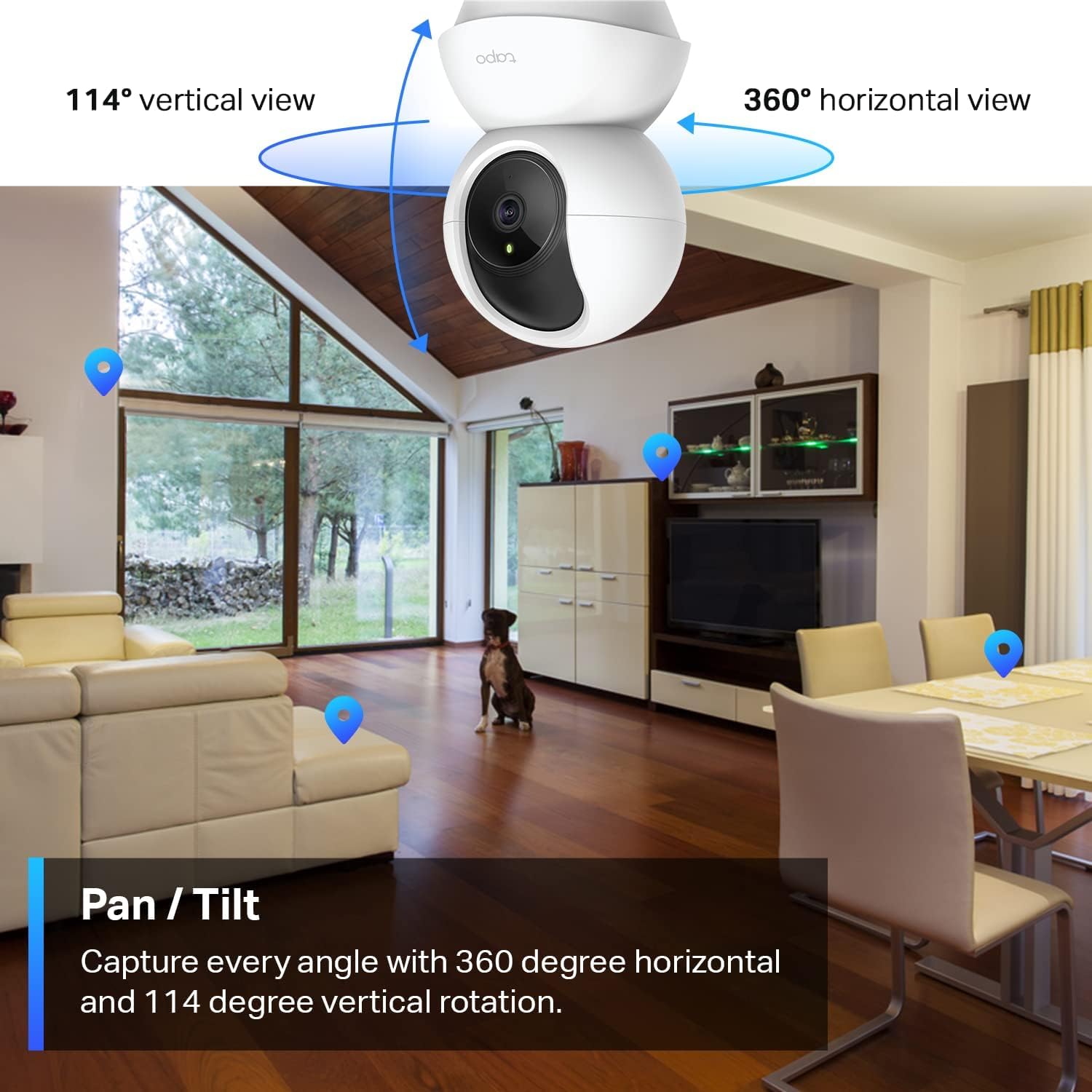 Tapo 2K Pan/Tilt Indoor Security WiFi Camera, 2 Pack, Baby & Pet Camera w/ 360° Motion Tracking, 2-Way Audio, Night Vision, Cloud & Local Storage (Up to 256 GB), Works w/Alexa & Google (Tapo C210P2) 🍁 All In One Marketplace Canada