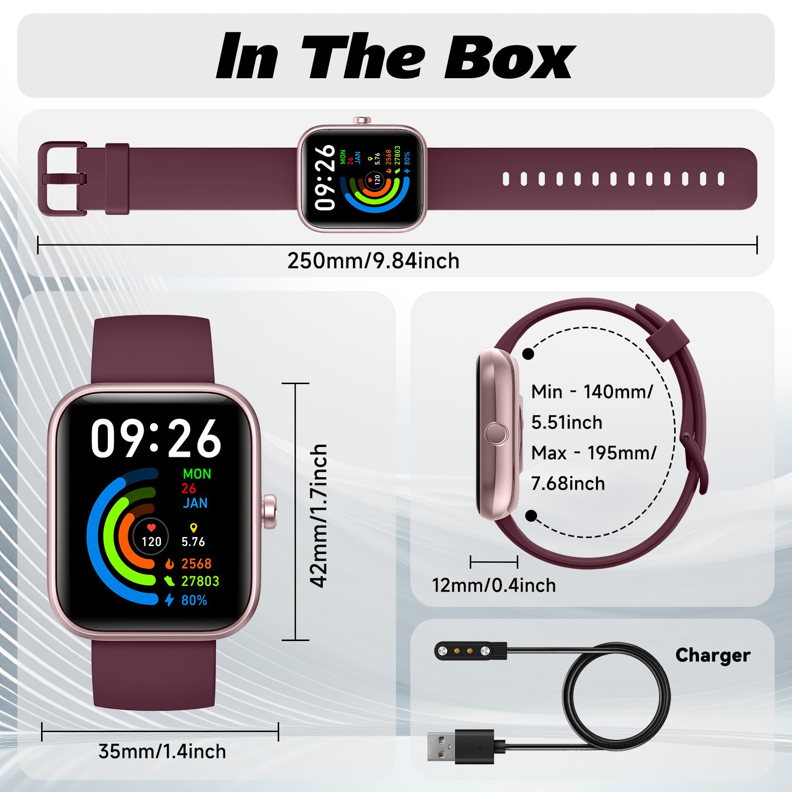 Smart Watch for Men Women with Bluetooth Call, Alexa Built-in, Heart Rate & Sleep Monitor, 1.83