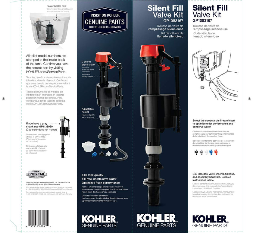 Kohler GP1083167 Fill Valve for all Class 5 🍁 All In One Marketplace Canada