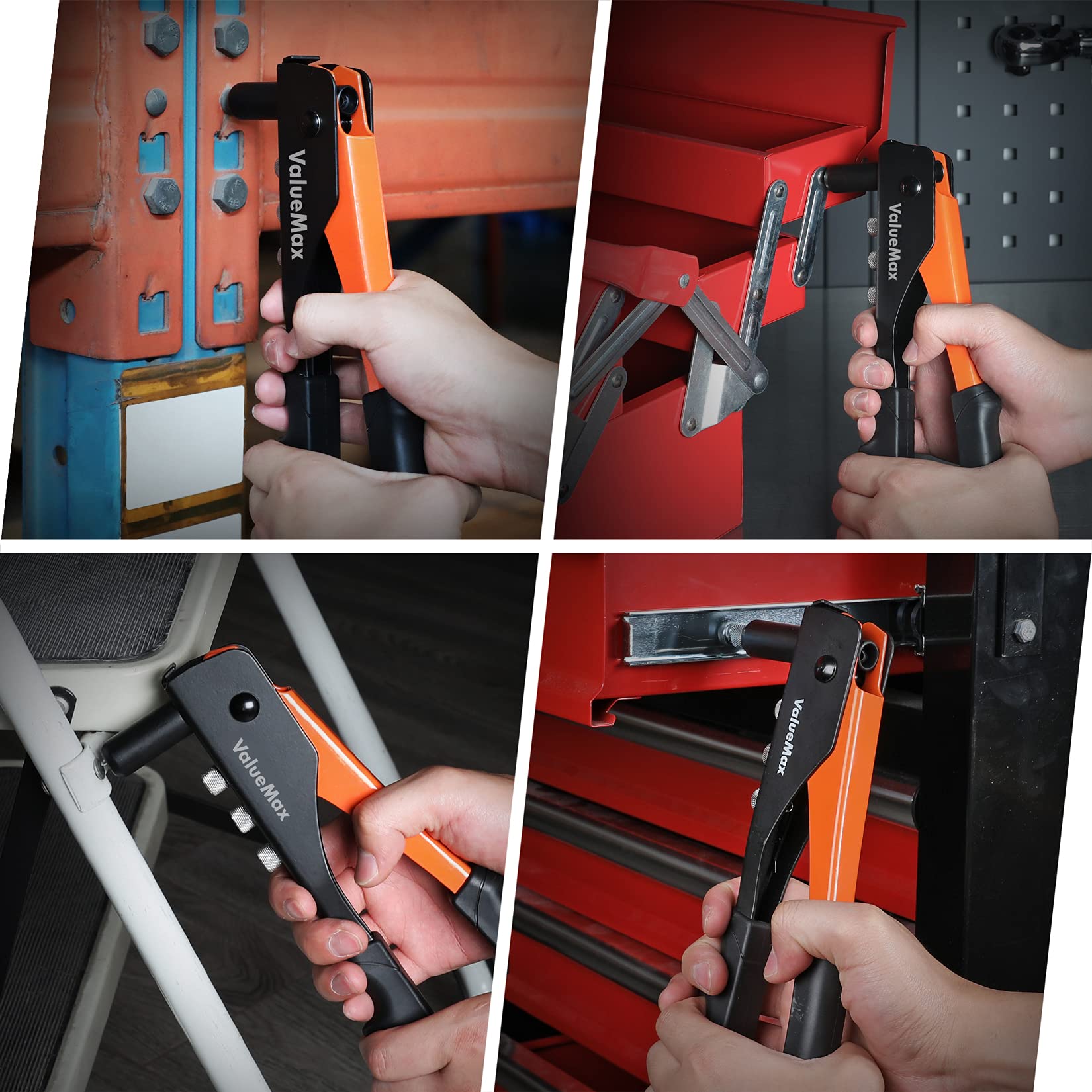 ValueMax 4-in-1 Hand Riveter/Rivet Gun, Pop Rivet Tool Kit with 200 Rivets 🍁 All In One Marketplace Canada