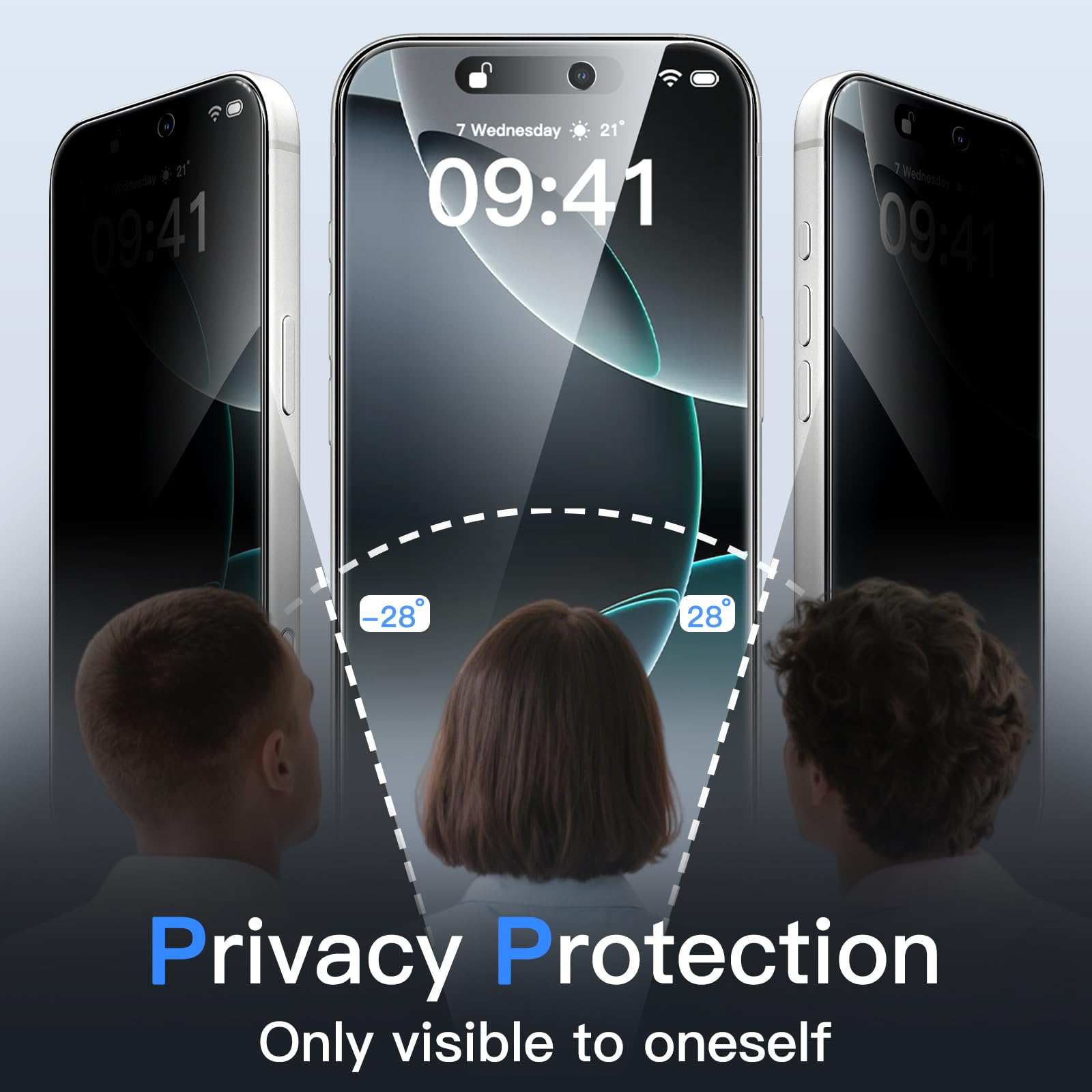 JETech Privacy Screen Protector for iPhone 16 Pro 6.3-Inch, Anti-Spy Tempered Glass Film with Easy Installation Tool, 2-Pack 🍁 All In One Marketplace Canada