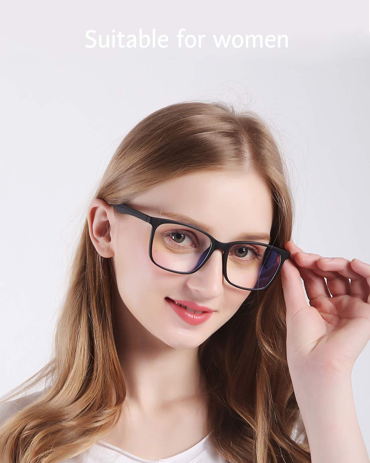 ANRRI Blue Light Blocking Glasses for Computer Use, Anti Eyestrain Lens Lightweight Frame Eyeglasses, Black, Men/Women 🍁 All In One Marketplace Canada