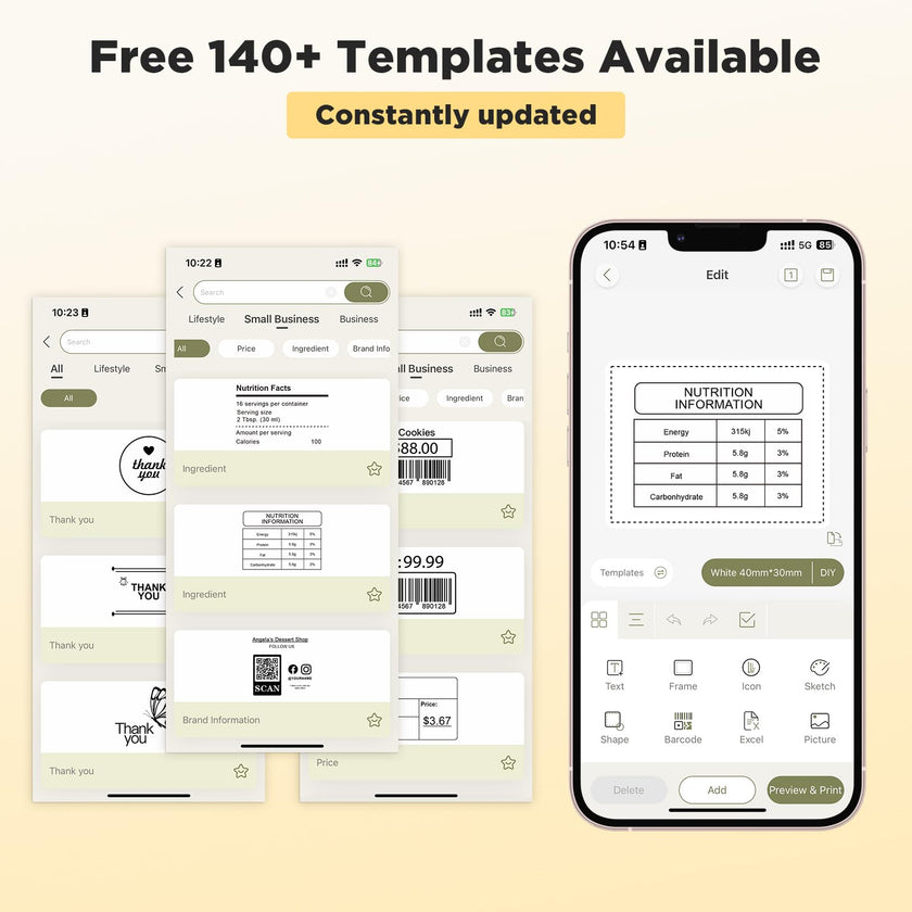 SUPVAN T50M Pro Bluetooth Label Maker Machine with Tape, Wide Waterproof Label, Versatile App with 30 Fonts and 660+ Icons, Inkless Labeler for Home, Kitchen, School, Office Organization, Set 1 🍁 All In One Marketplace Canada