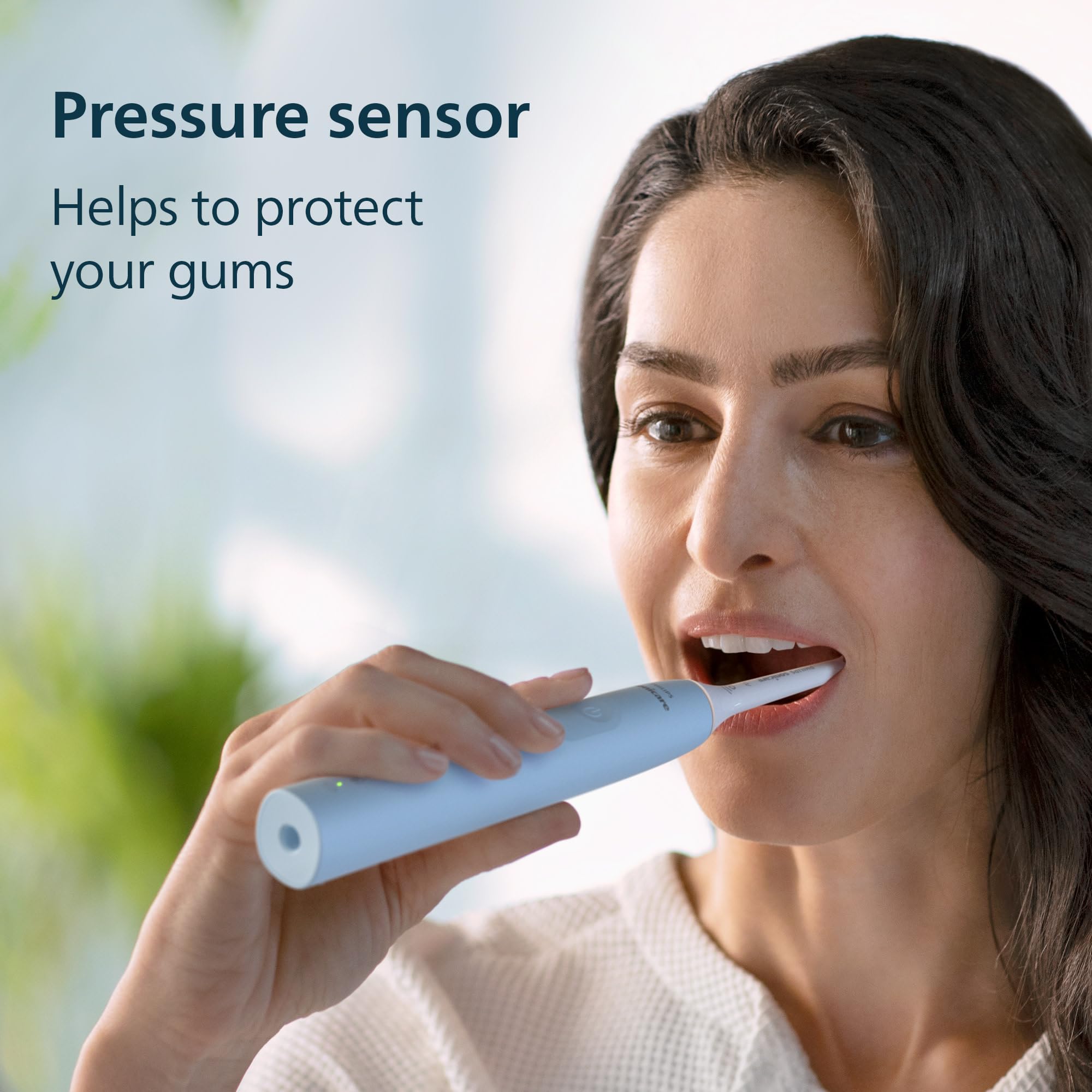 Philips Sonicare 4900 Series Electric Toothbrush - Sonic Toothbrush With Advanced Sonic Technology, Pressure Sensor, Two Intensity Settings, SmarTimer & QuadPacer, Light Blue, Model HX3683/32 🍁 All In One Marketplace Canada