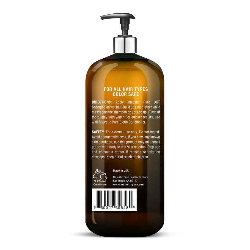 Majestic Pure Biotin Shampoo - Volumizing Shampoo for Hair Loss - with DHT-3 Blocker - Hydrating & Nourishing - Sulfate Free, for Men & Women - Thin Hair Shampoo - 16 fl oz 🍁 All In One Marketplace Canada