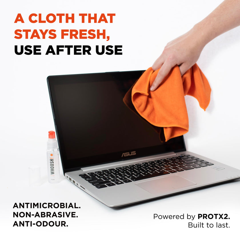 WHOOSH! Screen Shine Go 30 ml – Refillable Laptop Cleaner, Safe Streak-Free Glasses Cleaning Spray for TV, OLED, MacBook, Monitor or Car, Includes 15x15 cm PROTX2 Microfiber Cloth 🍁 All In One Marketplace Canada