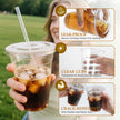 Joyeux 100 Pack 16 oz Clear Plastic Cups with Lids and Straws - Disposable Iced Coffee Cups for Matcha, Milkshakes, Smoothies and to go Drinks 🍁 All In One Marketplace Canada
