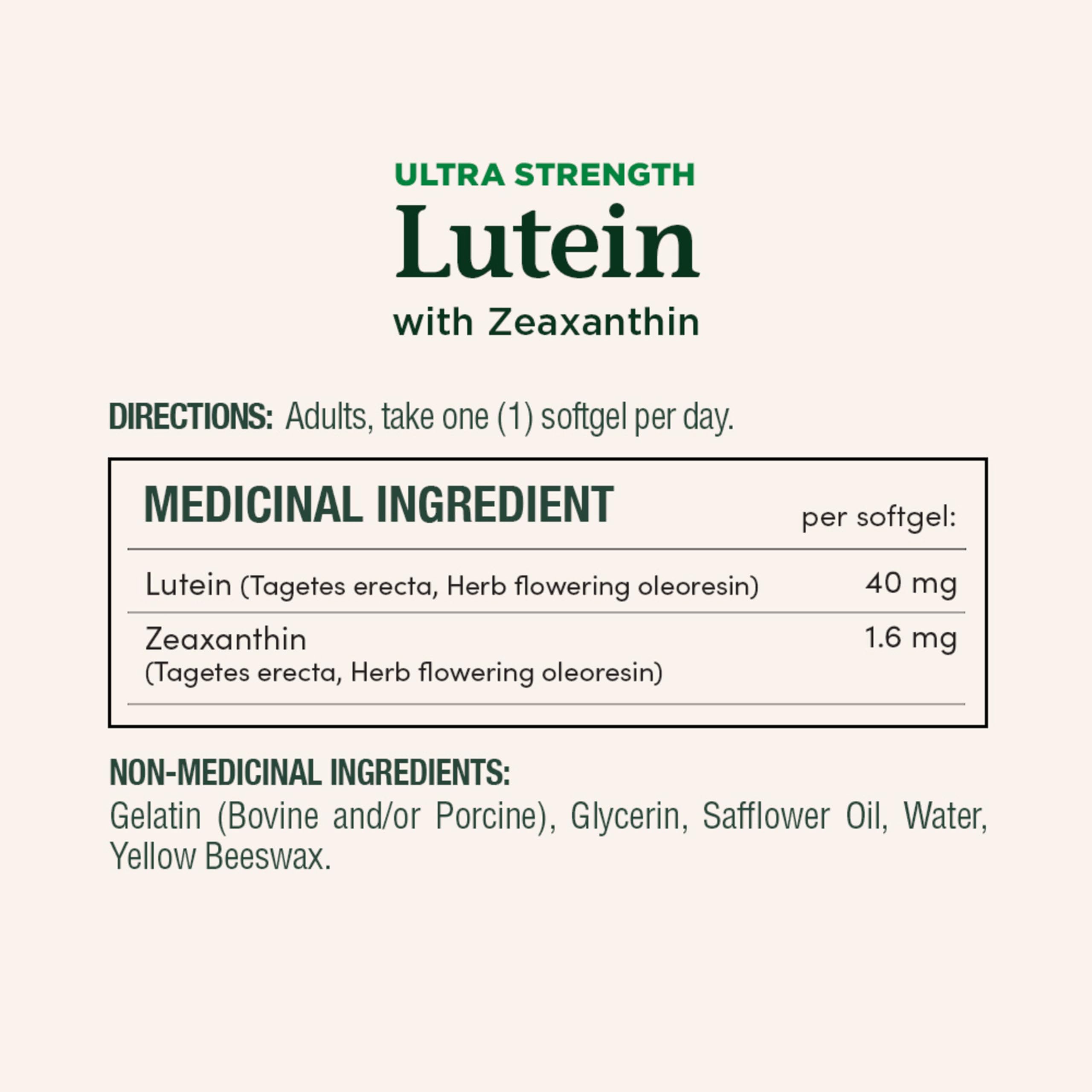 NATURE'S BOUNTY Lutein, Ultra Strength, Support For Conditions Like Cataracts & Macular Degeneration, 53 g 🍁 All In One Marketplace Canada