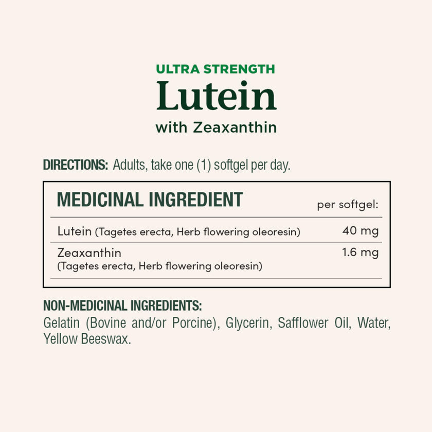 NATURE'S BOUNTY Lutein, Ultra Strength, Support For Conditions Like Cataracts & Macular Degeneration, 53 g 🍁 All In One Marketplace Canada