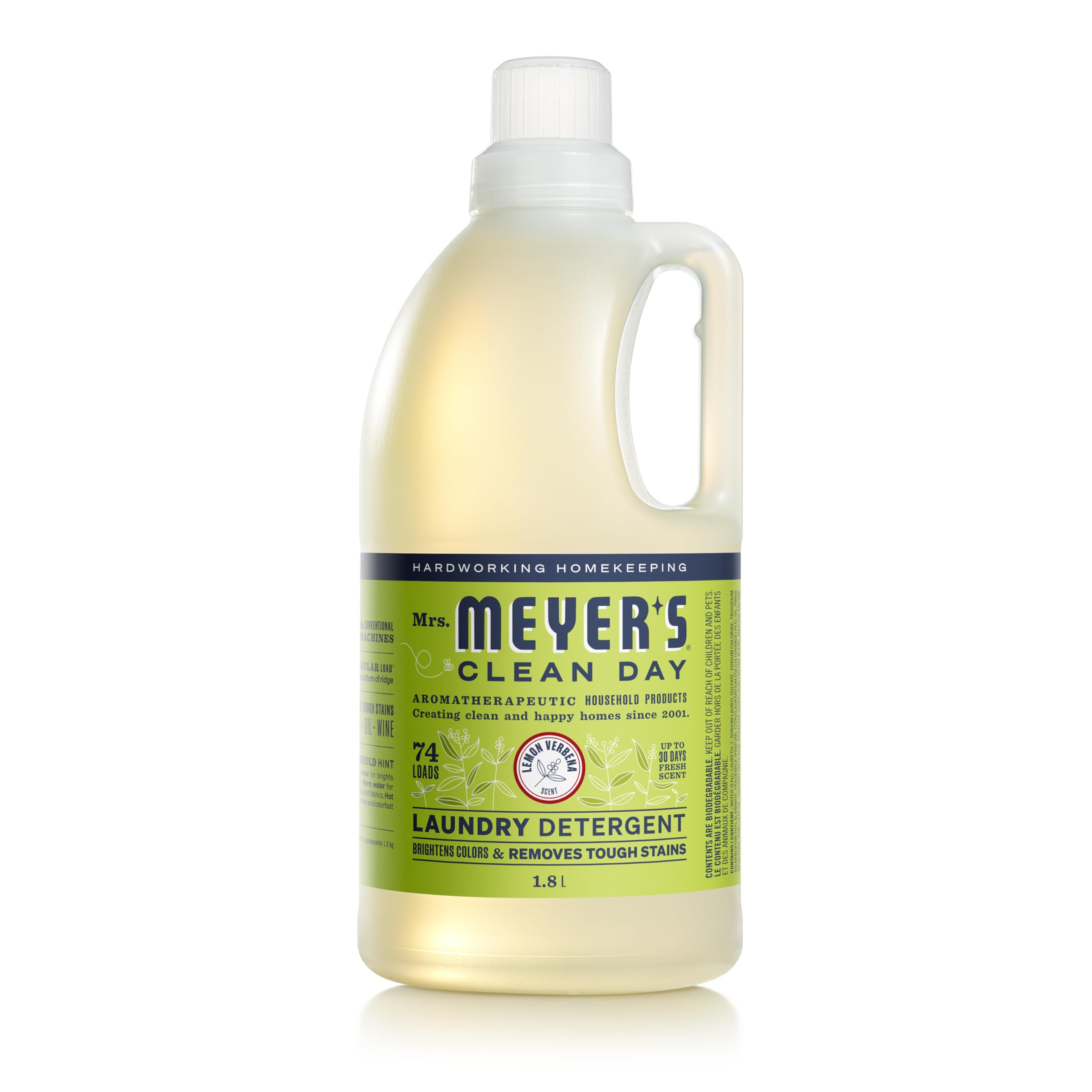 Mrs. Meyer's Clean Day Laundry Detergent, Lemon Verbena Scent, 1.8L (Packaging May Vary) 🍁 All In One Marketplace Canada