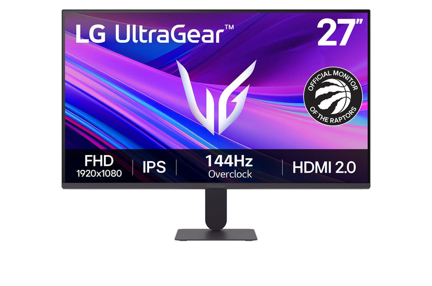 LG Gaming Monitor 27G411A-B Ultragear 27-inch/Full HD (1920 x 1080) / IPS / 144Hz (O/C)/ 1ms MBR/NVIDIA G-Sync Compatible, AMD FreeSync / HDR10 / HDMI, DisplayPort/Slim Stand Black 🍁 All In One Marketplace Canada