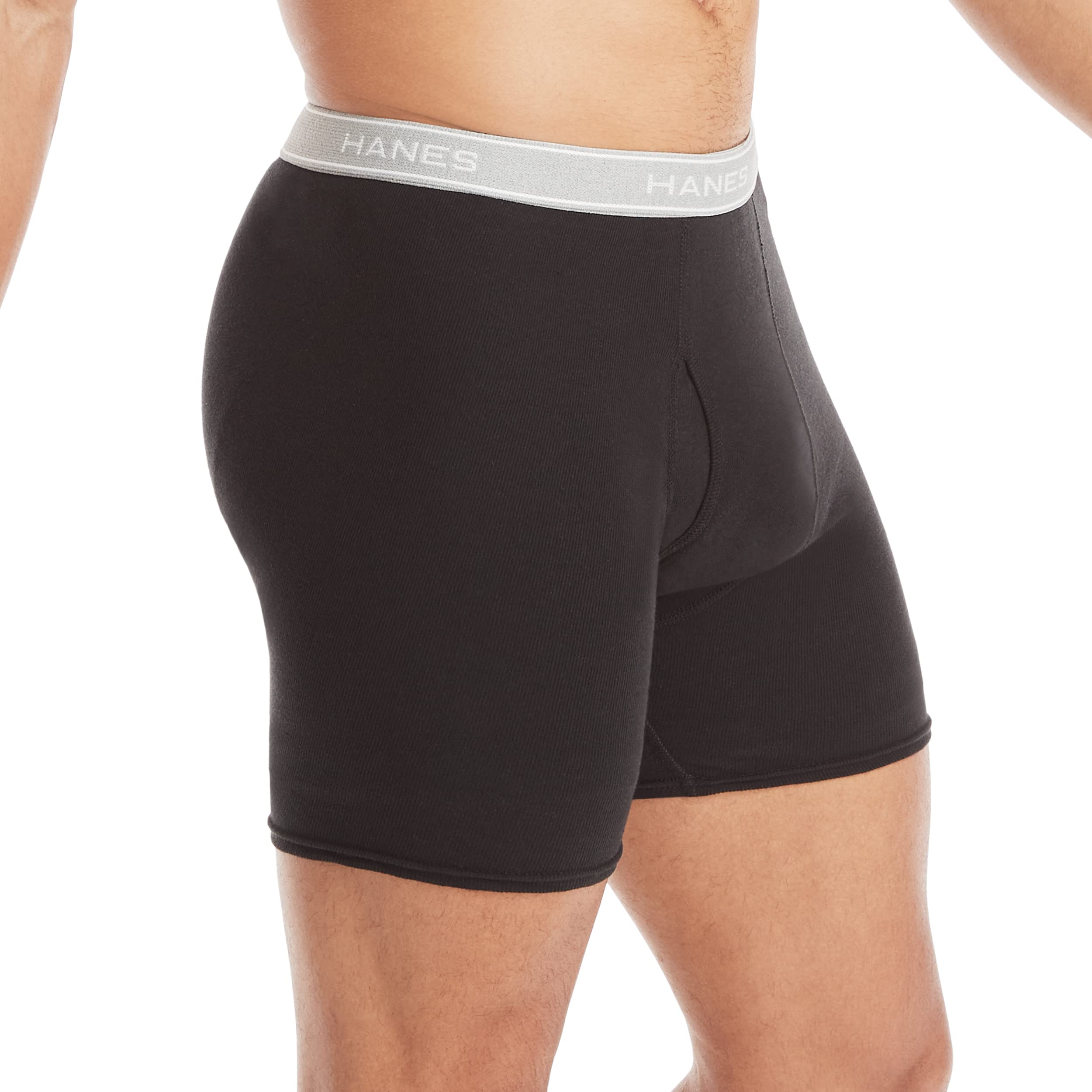 Hanes Boxer Briefs, Cool Dri Moisture-Wicking Underwear, Cotton No-Ride-up for Men, Multi-Packs Available, 6 Pack - Black/Gray, Medium 🍁 All In One Marketplace Canada