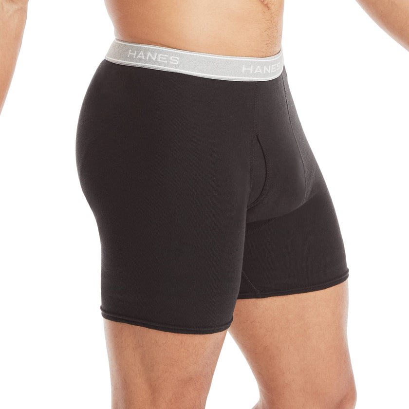 Hanes Boxer Briefs, Cool Dri Moisture-Wicking Underwear, Cotton No-Ride-up for Men, Multi-Packs Available, 6 Pack - Black/Gray, Medium 🍁 All In One Marketplace Canada