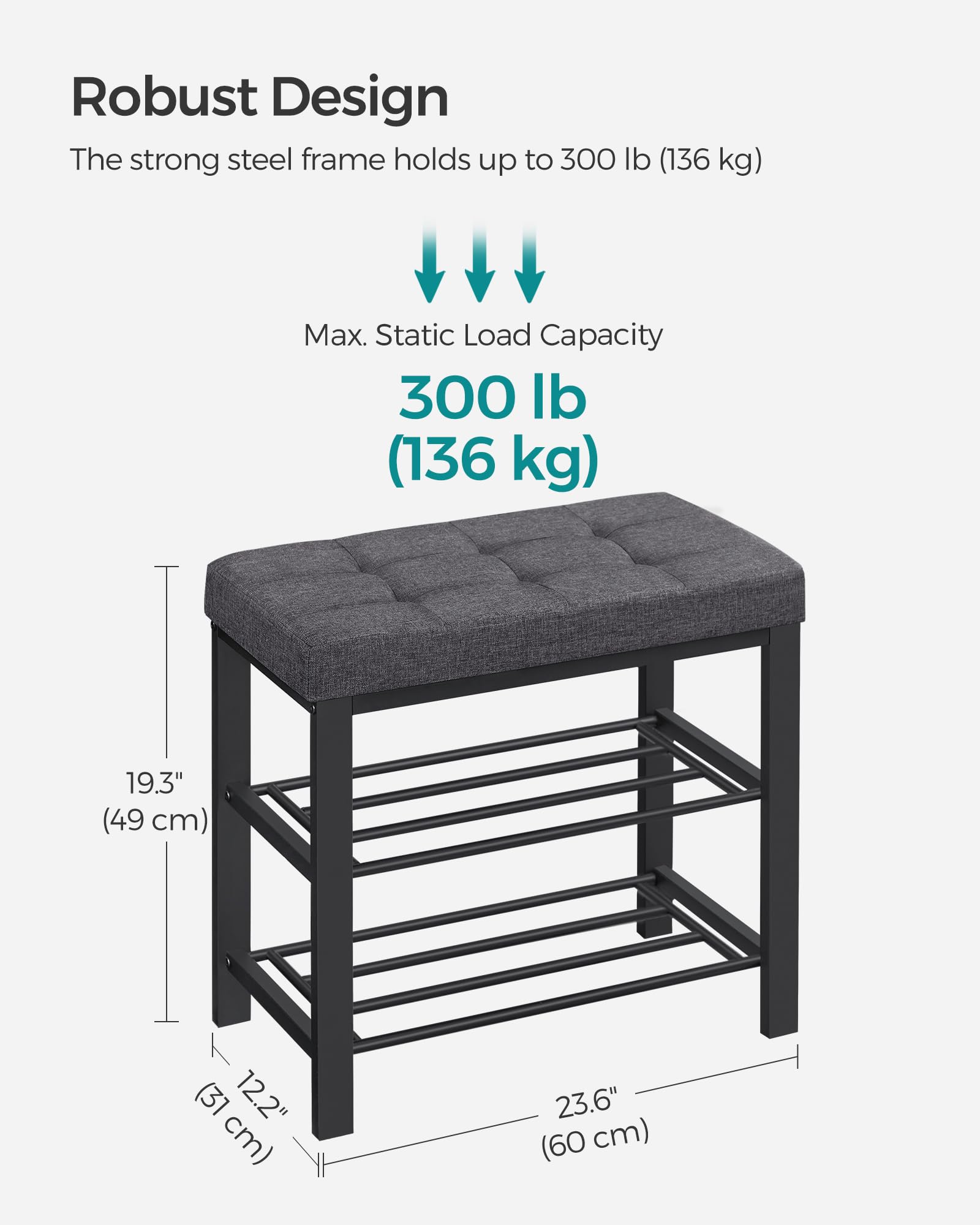 SONGMICS Shoe Storage Bench, Entryway Bench with Cushion 🍁 All In One Marketplace Canada