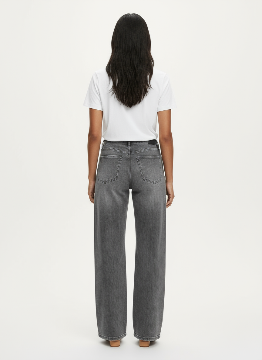 Kancan Wide Leg Grey Denim