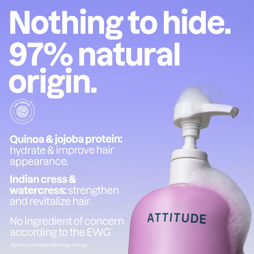 ATTITUDE Moisture Rich Hair Shampoo, Made in Canada, EWG Verified, For Dry and Damaged Hair, Naturally Derived Ingredients, Vegan and Plant Based, Quinoa and Jojoba, 946 mL 🍁 All In One Marketplace Canada