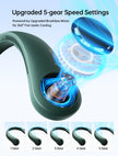 JISULIFE Portable Neck Fan, Hands Free Bladeless Hanging Sport Fan, 4000 mAh Battery Operated Wearable Personal Fan, Leafless, Rechargeable, Headphone Design, USB Powered,5 Speeds-Dark Green 🍁 All In One Marketplace Canada