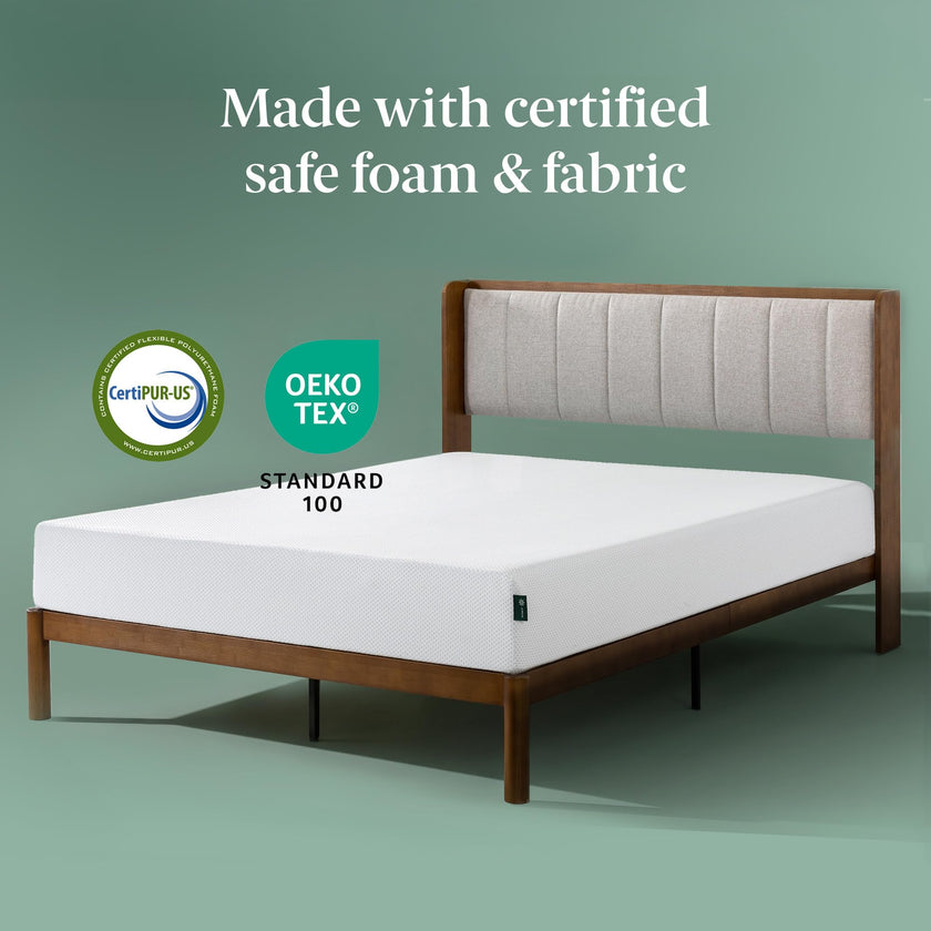 Zinus Full Mattress - 6 Inch Green Tea Cooling Gel Memory Foam Mattress, Pressure Relief, for Cool Sleep, CertiPUR-US Certified Foam, Mattress in a Box, 10-Year Warranty, Full Size 🍁 All In One Marketplace Canada